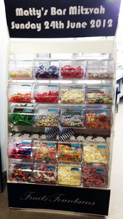 Bar Mitzvah personalised Pick 'n' Mix Sweets Stand for Hire in Manchester