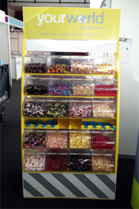 Personalised Pick 'n' Mix stand for Exhibition hire