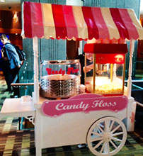 Candy Floss & Popcorn Cart hire for Company Events in Manchester