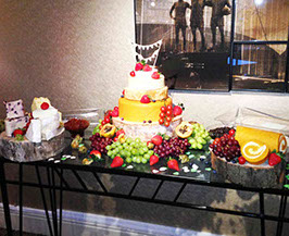 Cheese Tower with luxurious platters of fruit - Manchester