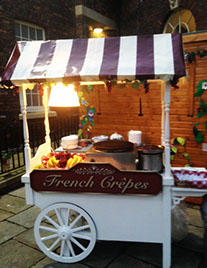 French Crepes Barrow for Events hire from Delicious Fruits & Fountains