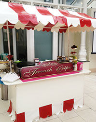 French Crepes Stand by Delicious Fruits & Fountains