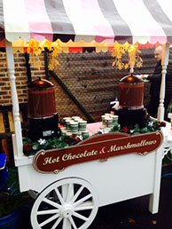 Hot Chocolate and Marshmallows cart for Party Hire