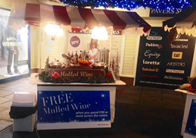 Mulled Wine Cart for Company Christmas Events in Manchester